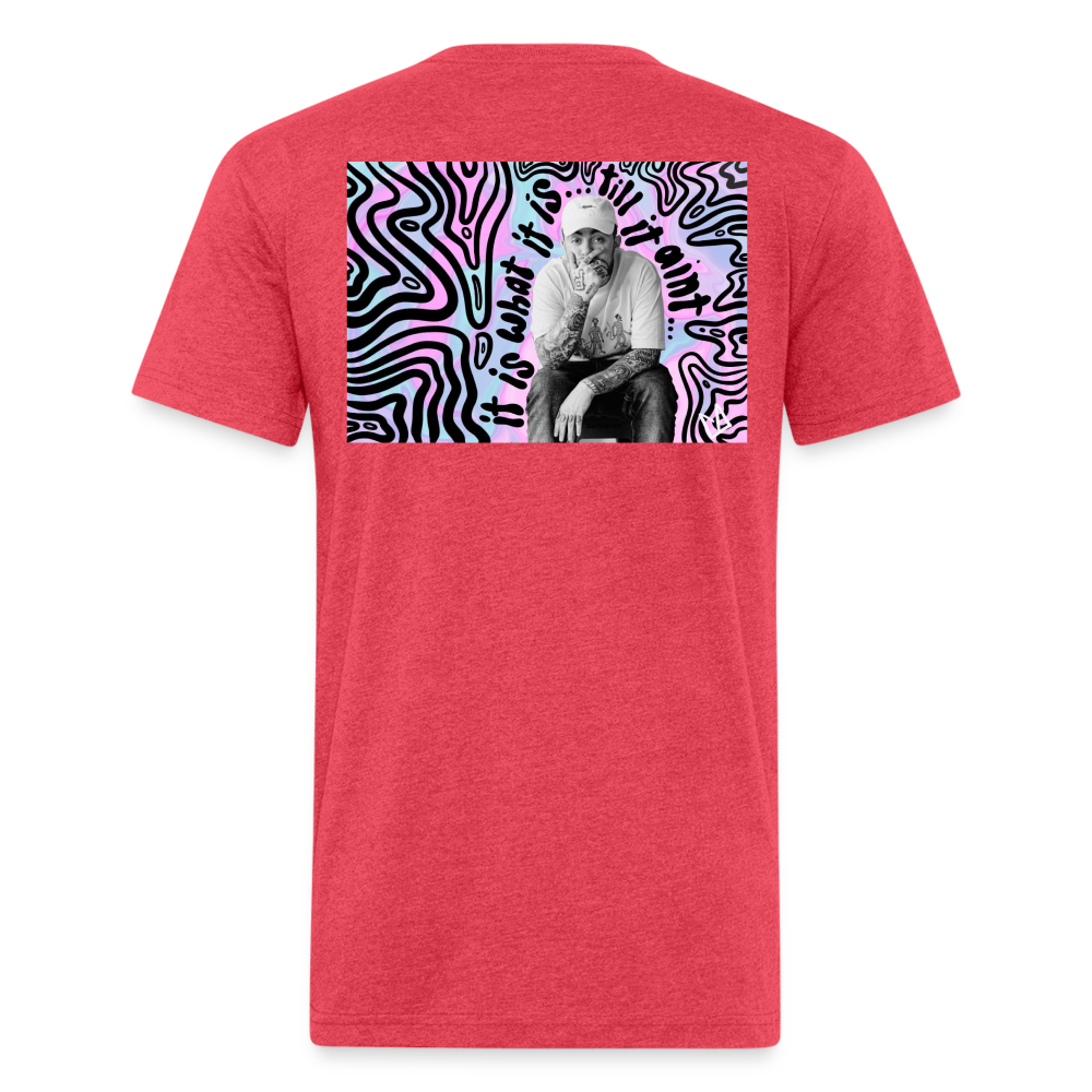 Mak M B/F 1 Fitted Cotton/Poly T-Shirt by Next Level - heather red