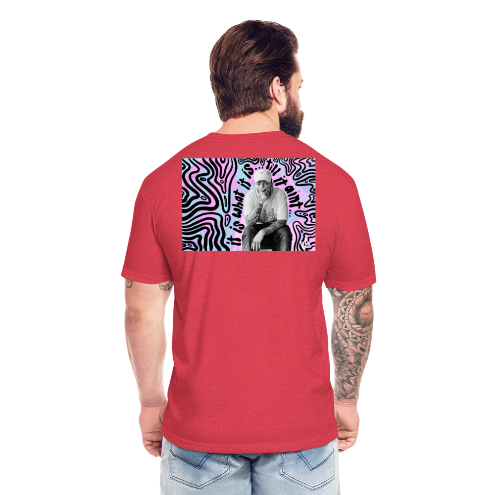 Mak M B/F 1 Fitted Cotton/Poly T-Shirt by Next Level - heather red