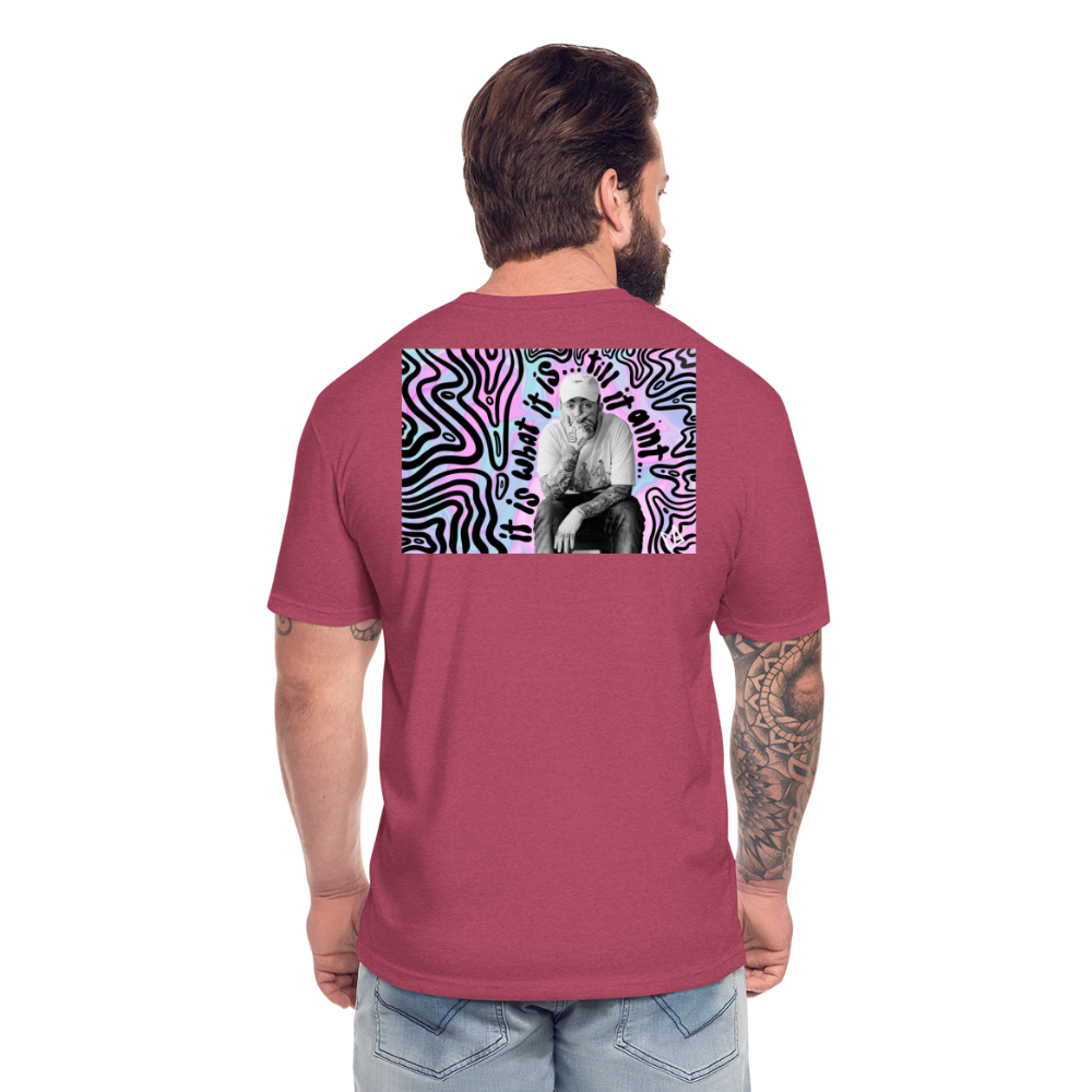 Mak M B/F 1 Fitted Cotton/Poly T-Shirt by Next Level - heather burgundy
