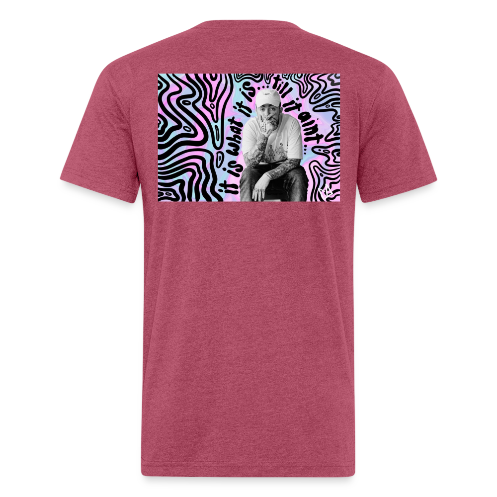 Mak M B/F 1 Fitted Cotton/Poly T-Shirt by Next Level - heather burgundy