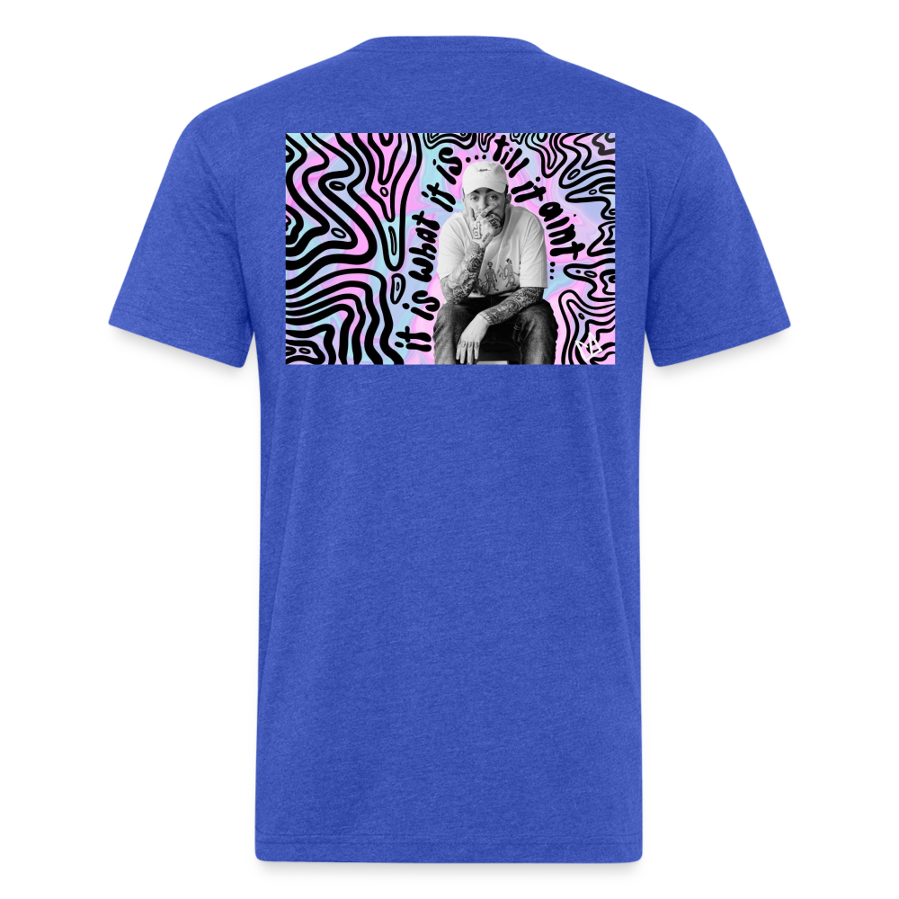 Mak M B/F 1 Fitted Cotton/Poly T-Shirt by Next Level - heather royal
