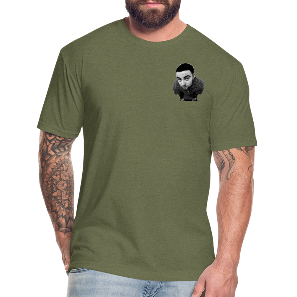 Mak M B/F 1 Fitted Cotton/Poly T-Shirt by Next Level - heather military green