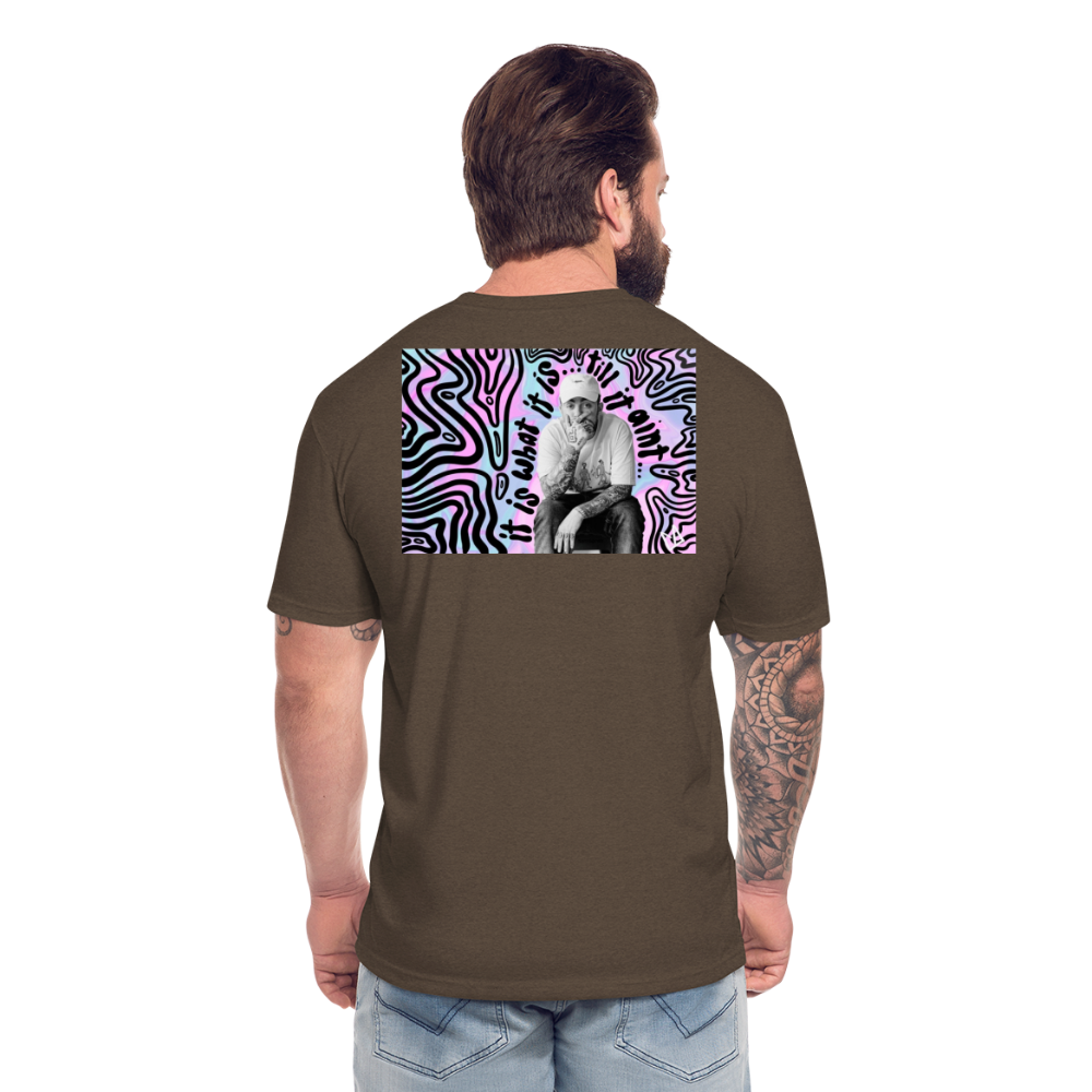 Mak M B/F 1 Fitted Cotton/Poly T-Shirt by Next Level - heather espresso