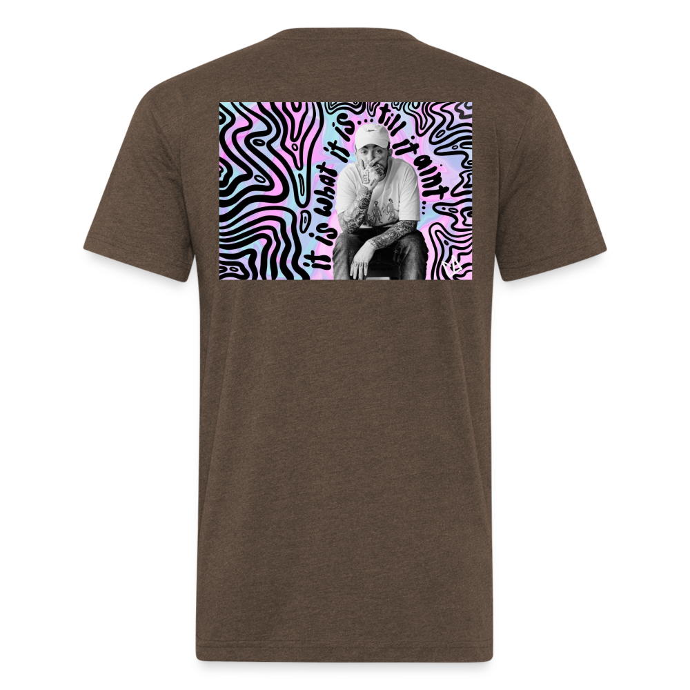 Mak M B/F 1 Fitted Cotton/Poly T-Shirt by Next Level - heather espresso