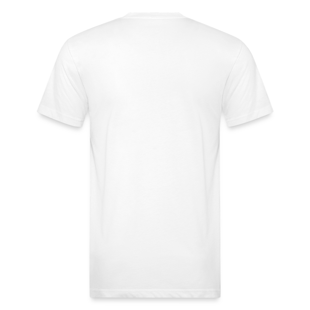 Fire + Fury Flag Back Cotton/Poly T-Shirt by Next Level - white