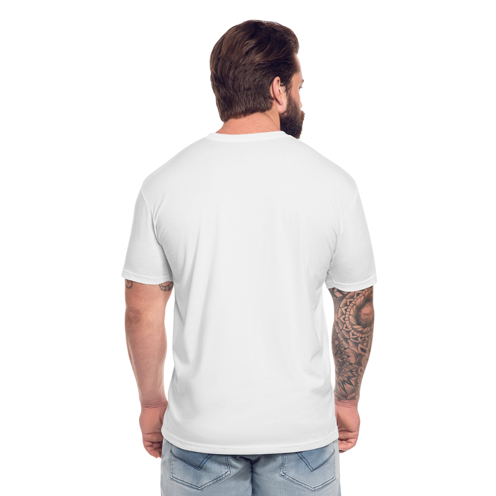 Fire + Fury Flag Back Cotton/Poly T-Shirt by Next Level - white