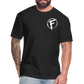Fire + Fury Flag Back Cotton/Poly T-Shirt by Next Level - black