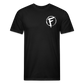 Fire + Fury Flag Back Cotton/Poly T-Shirt by Next Level - black