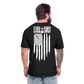 Fire + Fury Flag Back Cotton/Poly T-Shirt by Next Level - black
