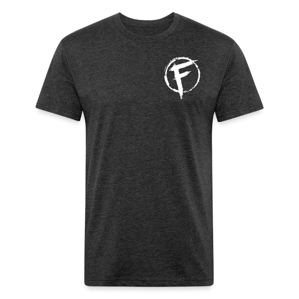 Fire + Fury Flag Back Cotton/Poly T-Shirt by Next Level - heather black