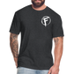 Fire + Fury Flag Back Cotton/Poly T-Shirt by Next Level - heather black