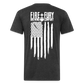 Fire + Fury Flag Back Cotton/Poly T-Shirt by Next Level - heather black