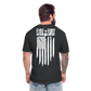 Fire + Fury Flag Back Cotton/Poly T-Shirt by Next Level - heather black