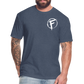 Fire + Fury Flag Back Cotton/Poly T-Shirt by Next Level - heather navy