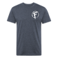 Fire + Fury Flag Back Cotton/Poly T-Shirt by Next Level - heather navy