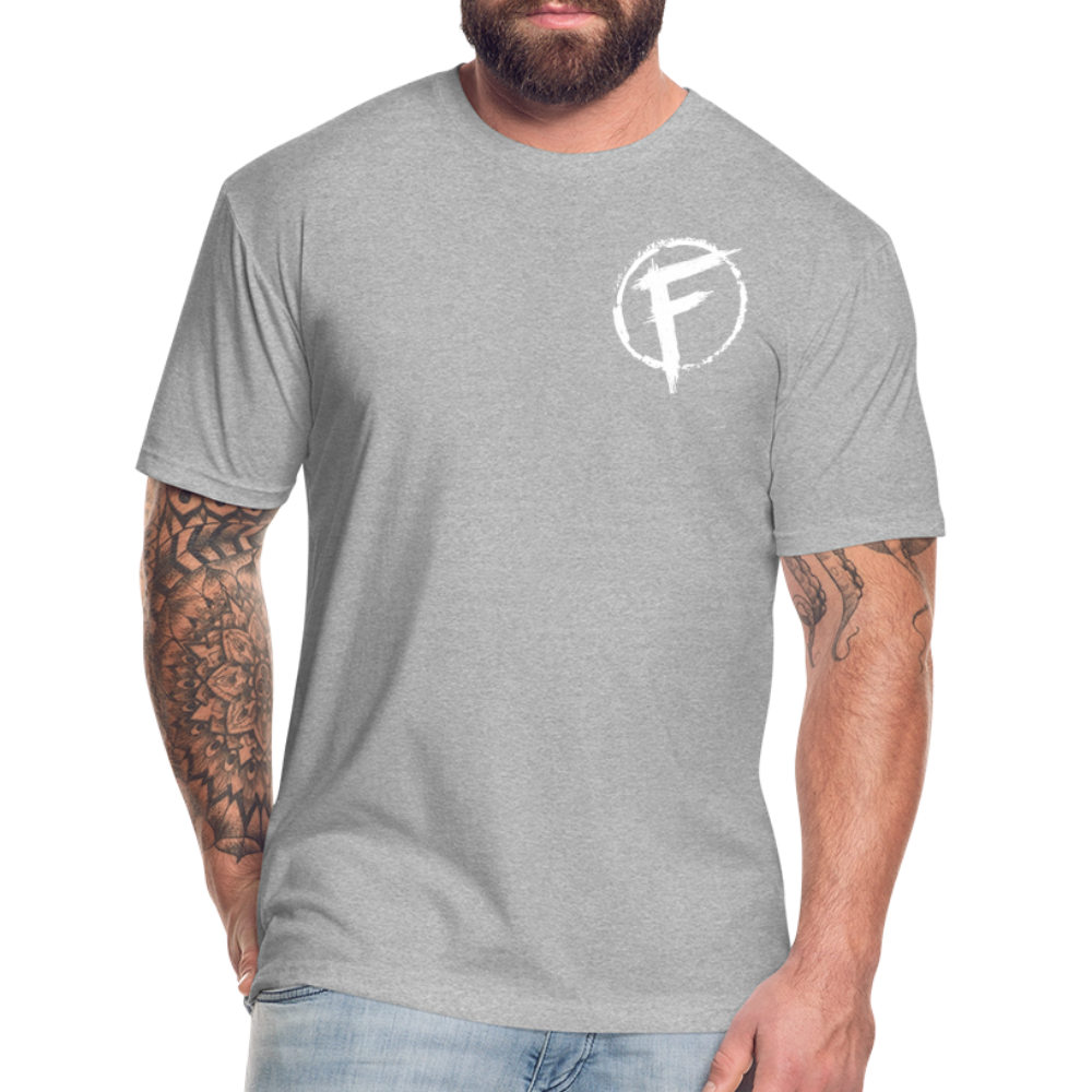 Fire + Fury Flag Back Cotton/Poly T-Shirt by Next Level - heather gray