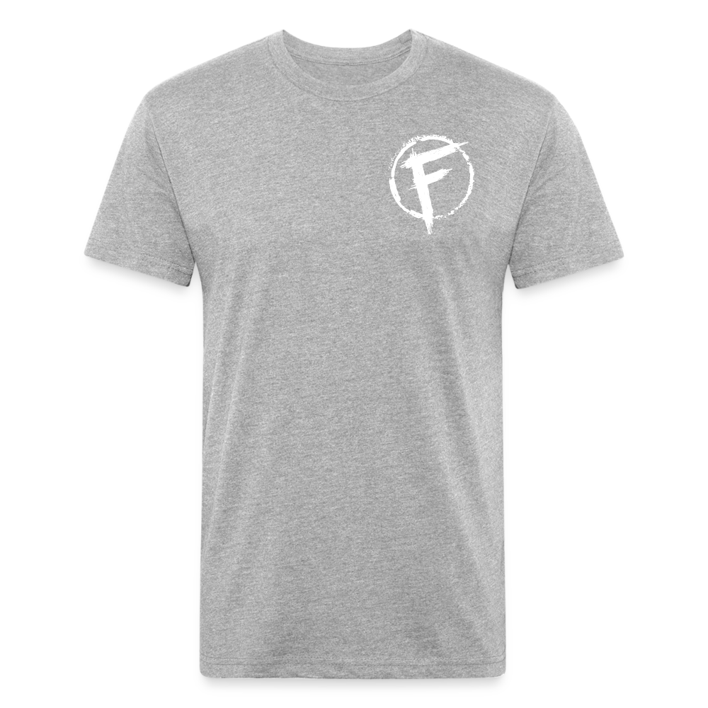 Fire + Fury Flag Back Cotton/Poly T-Shirt by Next Level - heather gray