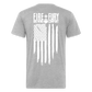 Fire + Fury Flag Back Cotton/Poly T-Shirt by Next Level - heather gray