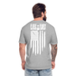 Fire + Fury Flag Back Cotton/Poly T-Shirt by Next Level - heather gray