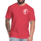 Fire + Fury Flag Back Cotton/Poly T-Shirt by Next Level - heather red