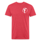 Fire + Fury Flag Back Cotton/Poly T-Shirt by Next Level - heather red
