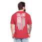 Fire + Fury Flag Back Cotton/Poly T-Shirt by Next Level - heather red