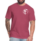 Fire + Fury Flag Back Cotton/Poly T-Shirt by Next Level - heather burgundy