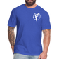 Fire + Fury Flag Back Cotton/Poly T-Shirt by Next Level - heather royal