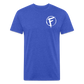 Fire + Fury Flag Back Cotton/Poly T-Shirt by Next Level - heather royal