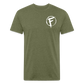 Fire + Fury Flag Back Cotton/Poly T-Shirt by Next Level - heather military green