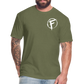 Fire + Fury Flag Back Cotton/Poly T-Shirt by Next Level - heather military green