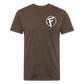 Fire + Fury Flag Back Cotton/Poly T-Shirt by Next Level - heather espresso