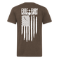 Fire + Fury Flag Back Cotton/Poly T-Shirt by Next Level - heather espresso