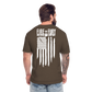 Fire + Fury Flag Back Cotton/Poly T-Shirt by Next Level - heather espresso