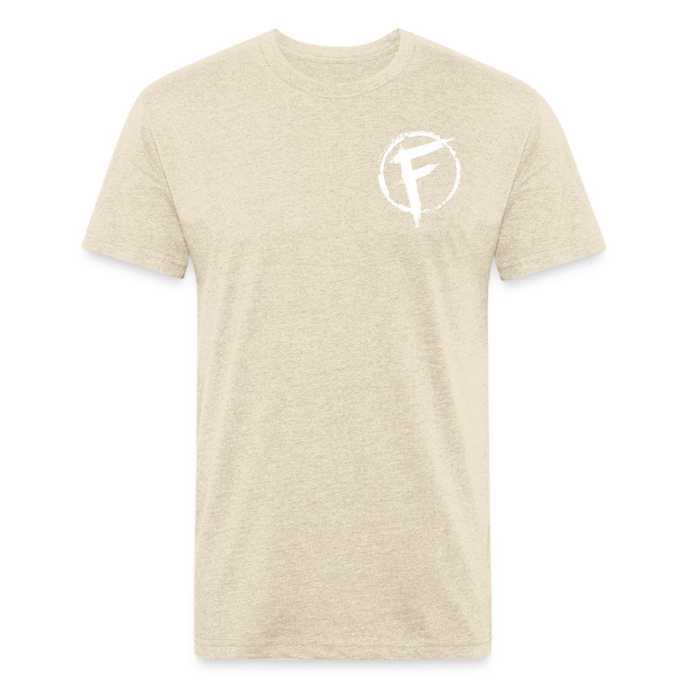 Fire + Fury Flag Back Cotton/Poly T-Shirt by Next Level - heather cream
