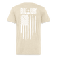 Fire + Fury Flag Back Cotton/Poly T-Shirt by Next Level - heather cream