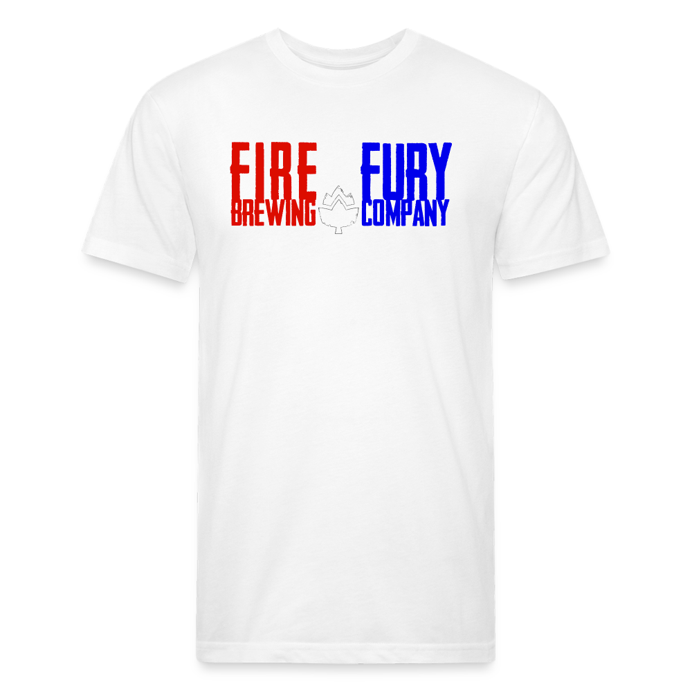 Fir + Fury RWB Front Cotton/Poly T-Shirt by Next Level - white