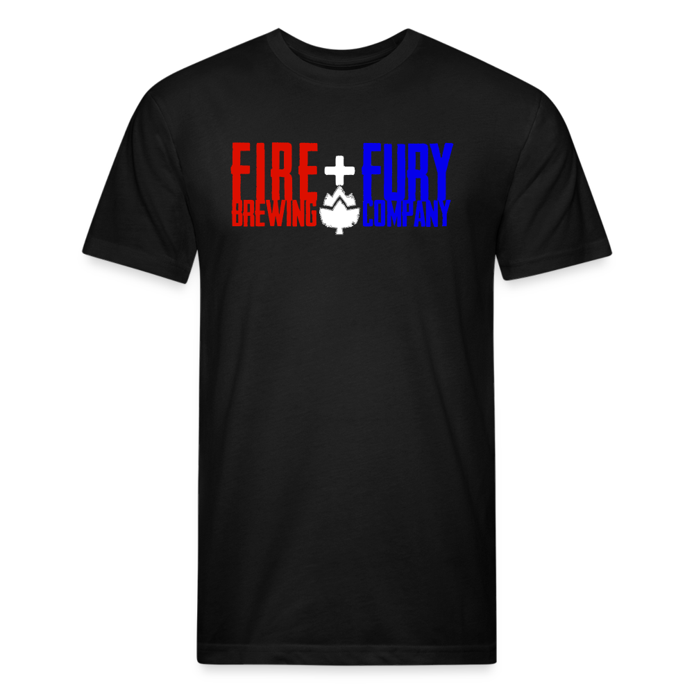 Fir + Fury RWB Front Cotton/Poly T-Shirt by Next Level - black