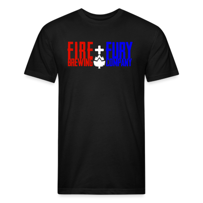 Fir + Fury RWB Front Cotton/Poly T-Shirt by Next Level - black