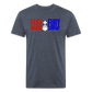 Fir + Fury RWB Front Cotton/Poly T-Shirt by Next Level - heather navy
