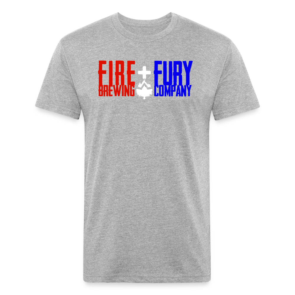 Fir + Fury RWB Front Cotton/Poly T-Shirt by Next Level - heather gray