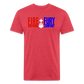 Fir + Fury RWB Front Cotton/Poly T-Shirt by Next Level - heather red