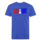 Fir + Fury RWB Front Cotton/Poly T-Shirt by Next Level - heather royal
