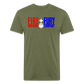 Fir + Fury RWB Front Cotton/Poly T-Shirt by Next Level - heather military green