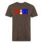 Fir + Fury RWB Front Cotton/Poly T-Shirt by Next Level - heather espresso