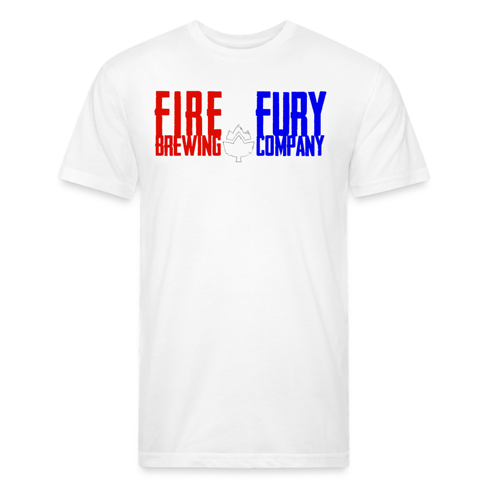Fire + Fury RWB Simple F Cotton/Poly T-Shirt by Next Level - white