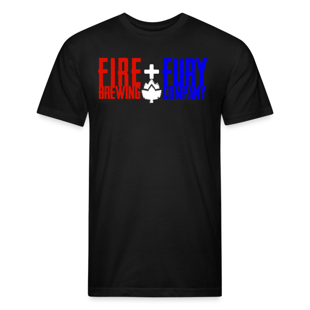 Fire + Fury RWB Simple F Cotton/Poly T-Shirt by Next Level - black