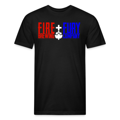 Fire + Fury RWB Simple F Cotton/Poly T-Shirt by Next Level - black