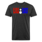 Fire + Fury RWB Simple F Cotton/Poly T-Shirt by Next Level - heather black