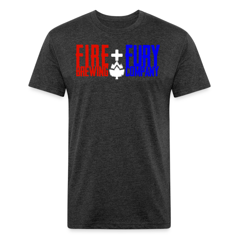 Fire + Fury RWB Simple F Cotton/Poly T-Shirt by Next Level - heather black